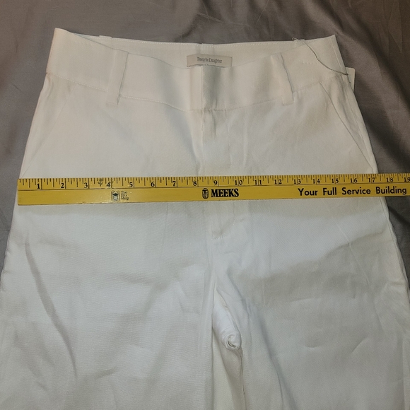 Favorite Daughter The Jones Linen Wide Leg Pants Bright White - Picture 13 of 15